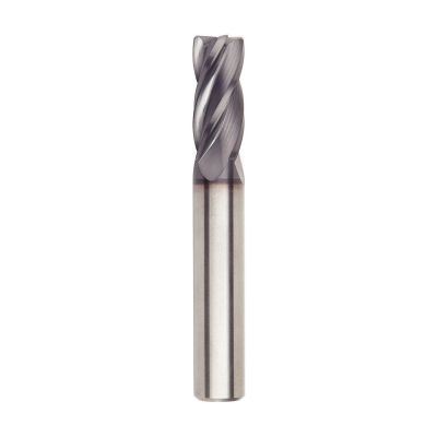 Solid Carbide 4 Flute Radiused Corner Endmill - R1 4mm